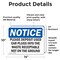 Signmission Please Deposit Used Ear Plugs Into The Waste, 14 in W x Rectangle, Vinyl Decal OS-2PACK-NS-D-1014-L-17370 - alternate 3
